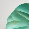 Green shell, 2012, polyester, oil paint, 128x128x40 cm © Robin Vermeersch